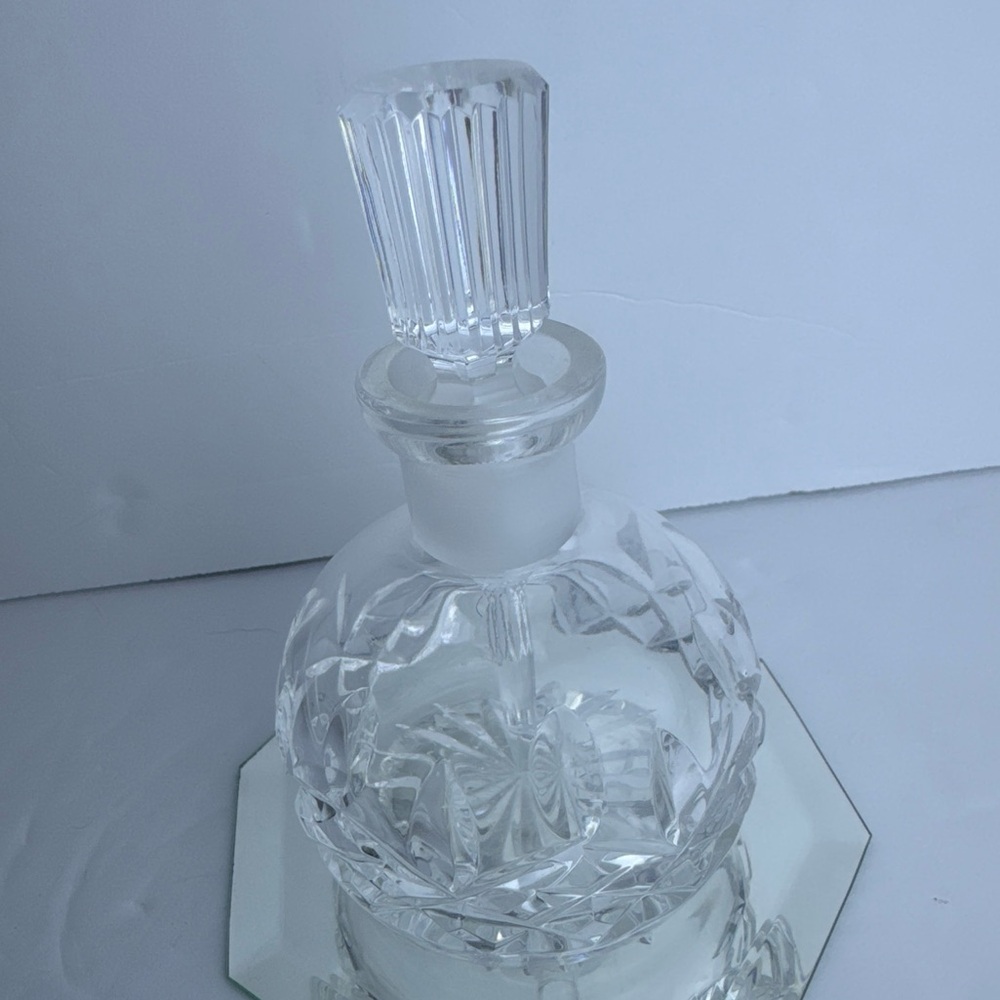 Vintage WATERFORD Crystal Glass Perfume Bottle with Dauber Mint